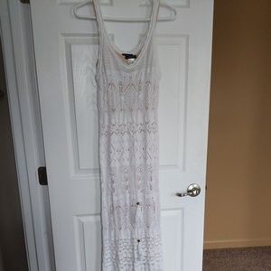 VENUS White Crochet Maxi Dress